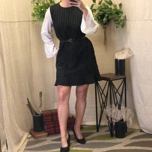 Beige BY ECI Black Stretch sheath w bell sleeve